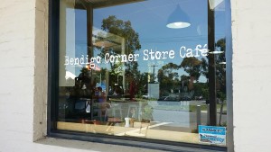 Bendigo corner store cafe window